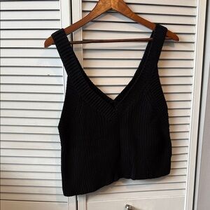 Wilfred Black V-Neck Knit Tank